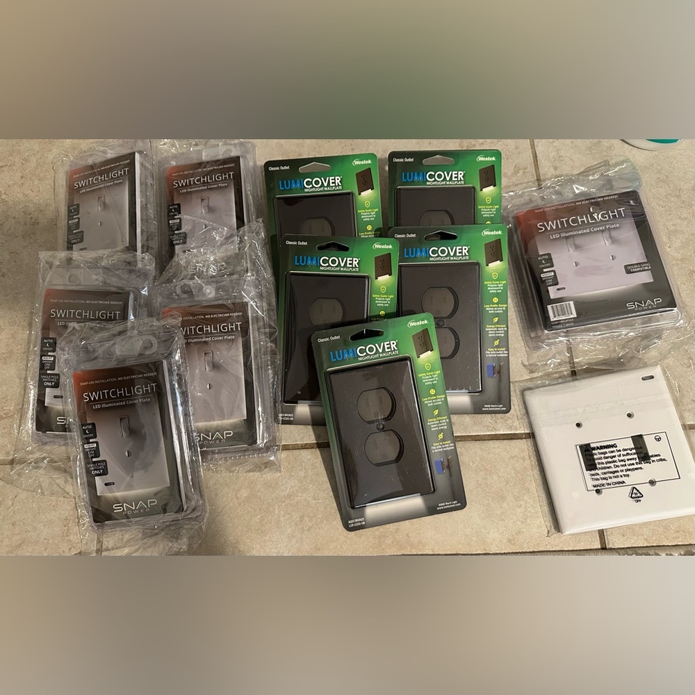 Illuminated light switch plate covers